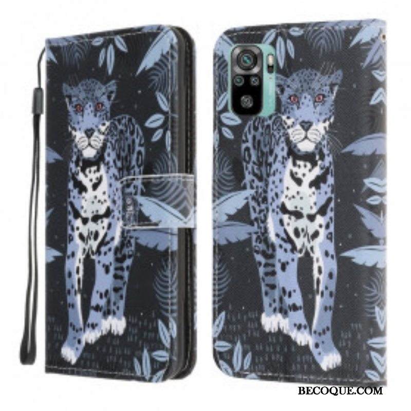 Kotelot Xiaomi Redmi Note 10 / 10S Suojaketju Kuori Strappy Leopard