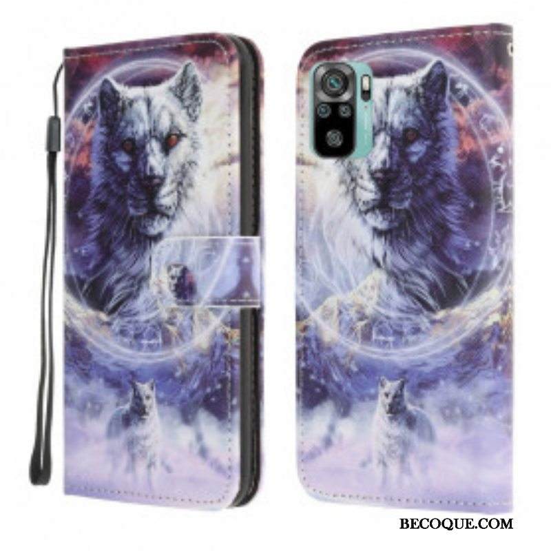 Kotelot Xiaomi Redmi Note 10 / 10S Susi Talvella Kaulanauhan Kanssa