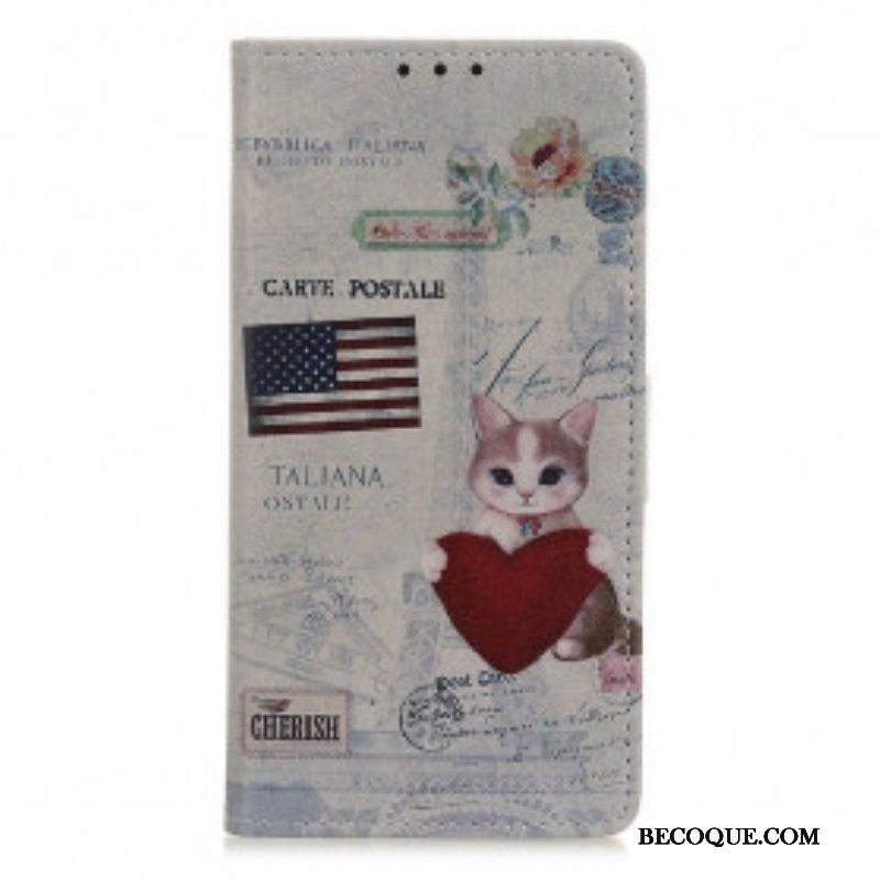 Kotelot Xiaomi Redmi Note 10 / 10S Traveller Cat