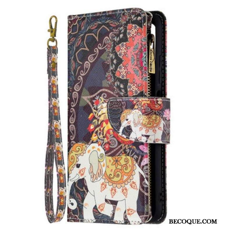 Kotelot Xiaomi Redmi Note 10 5G Elephant Vetoketjullinen Tasku