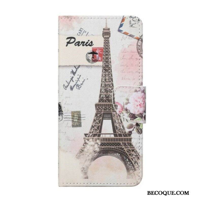 Kotelot Xiaomi Redmi Note 10 5G Retro Eiffel-torni