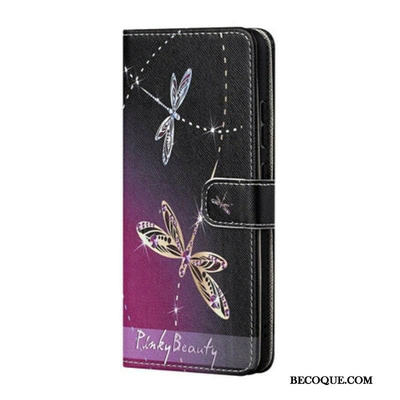 Kotelot Xiaomi Redmi Note 10 5G Suojaketju Kuori Strappy Dragonflies