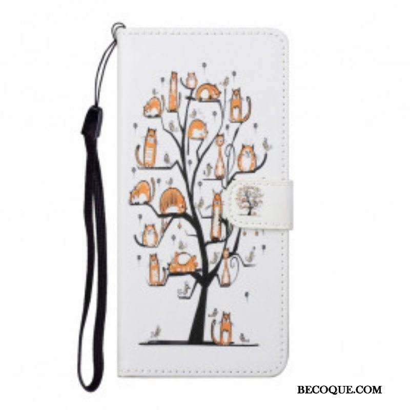 Kotelot Xiaomi Redmi Note 10 Pro Suojaketju Kuori Funky Cats Hihnalla