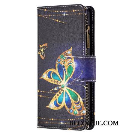 Kotelot Xiaomi Redmi Note 13 Pro 4g Puhelinkuoret Strass Butterfly -lompakko Hihnalla Kotelot Xiaomi Redmi Note 13 Pro 4g Puhelinkuoret Strass Butterfly -lompakko Hihnalla