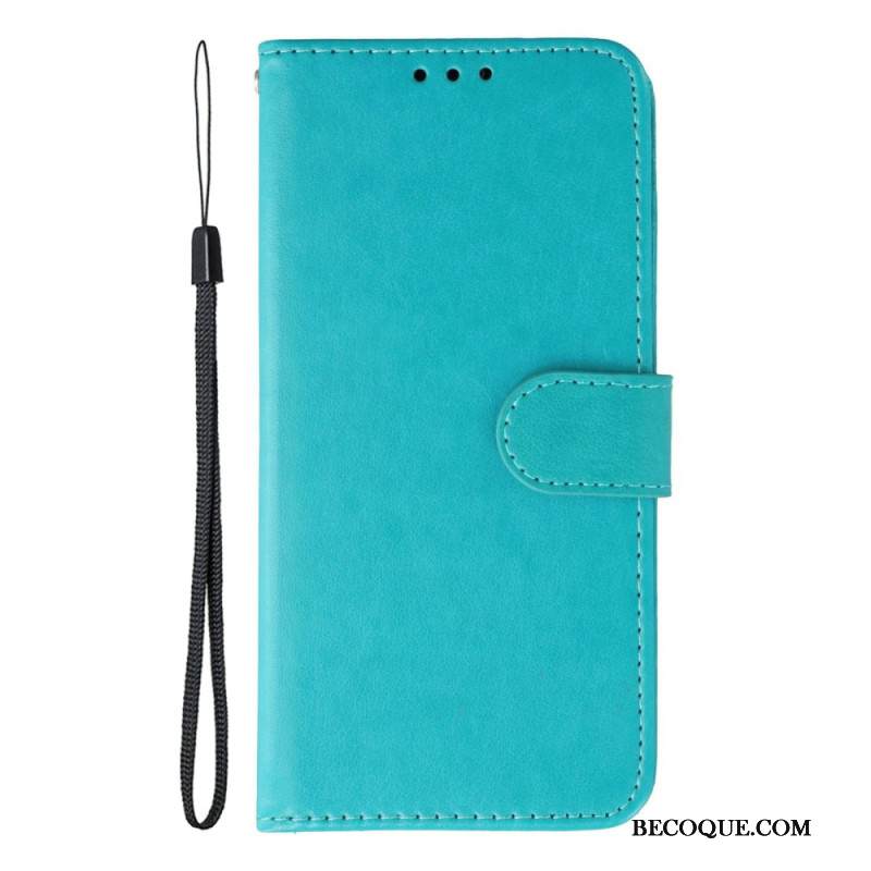 Kotelot Xiaomi Redmi Note 14 5g Yksivärinen Nahkaefektiranneke