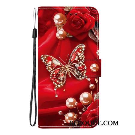 Kotelot Xiaomi Redmi Note 15 5g Helmiäispinkki Perhonen