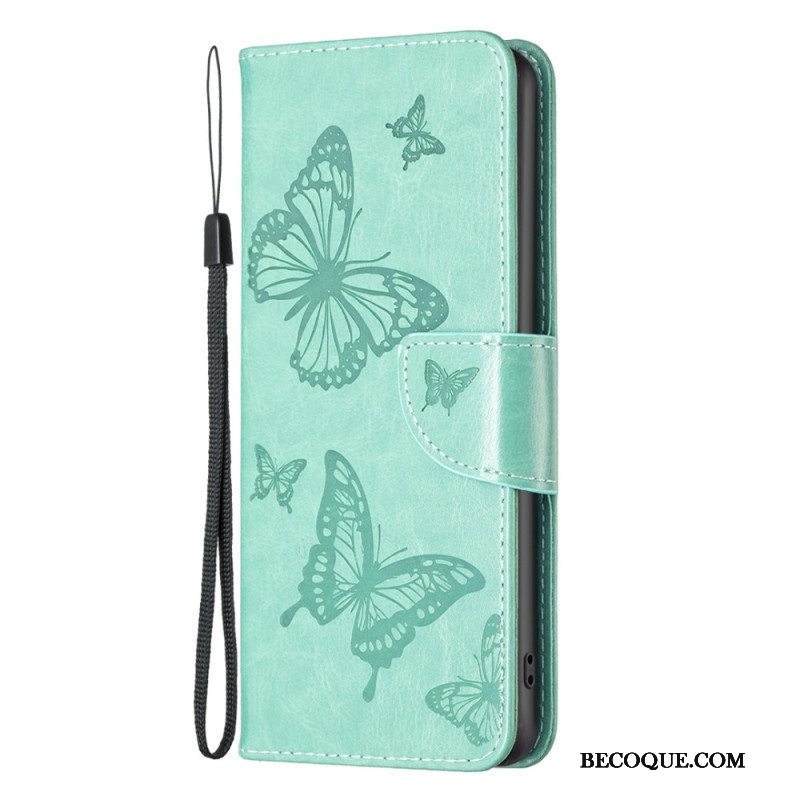 Kotelot iPhone 14 Pro Max Suojaketju Kuori Perhosille Painettu Olkahihna