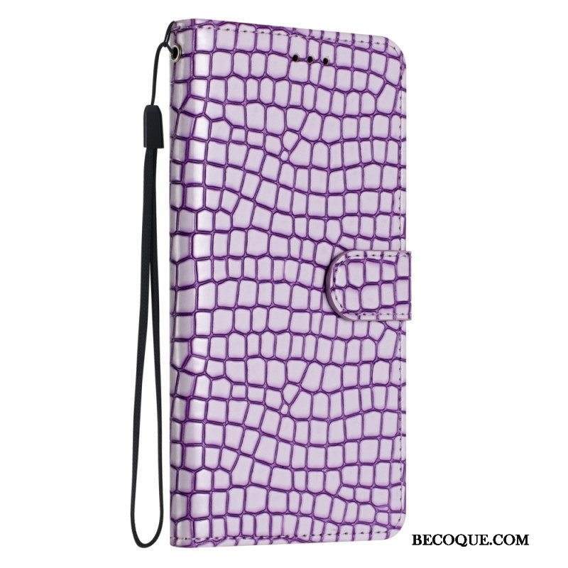 Kotelot iPhone 15 Plus Krokotiilityyli Hihnalla