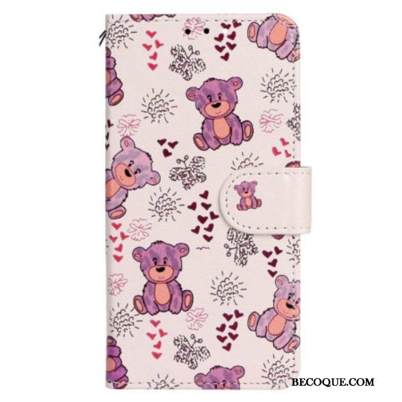 Kotelot iPhone 15 Plus Suojaketju Kuori Lanyard Bears