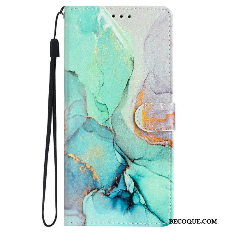 Kotelot iPhone 15 Plus Suojaketju Kuori Marmorihihna