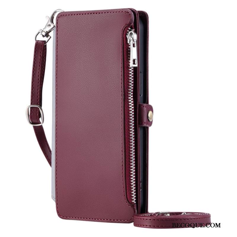 Kotelot iPhone 16 Pro Max Keinonahka Hihnalla Suojakuori Kotelot iPhone 16 Pro Max Keinonahka Hihnalla Suojakuori