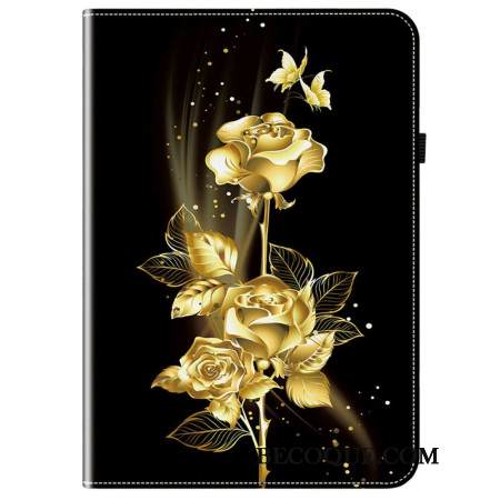 Kuoret Xiaomi Pad 7 / 7 Pro Kultaisia Ruusuja Ja Perhosia