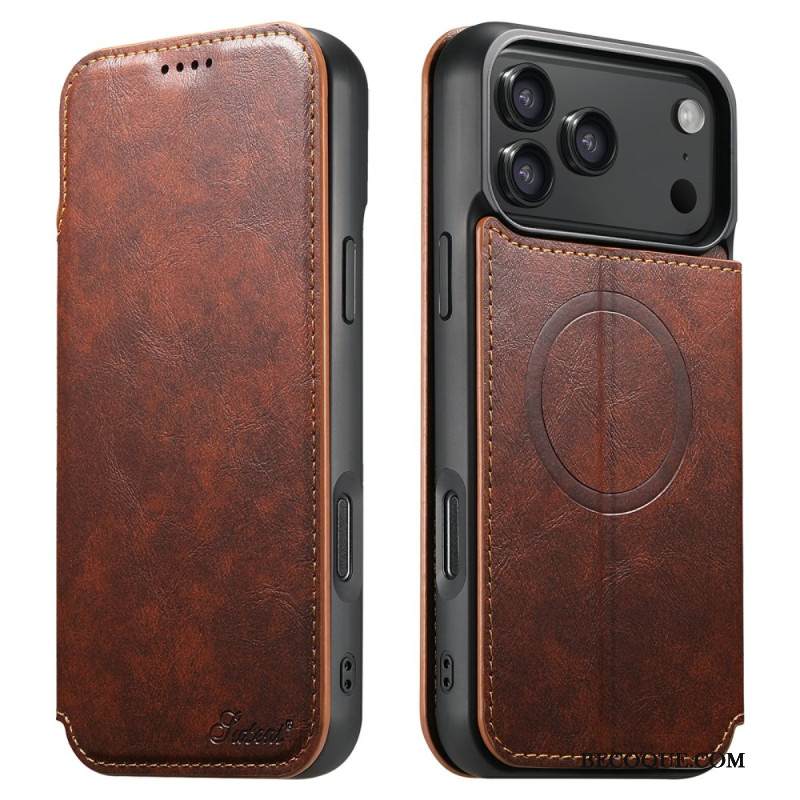 Kuoret iPhone 17 Pro Magsafe-yhteensopiva Nahkajäljitelmä