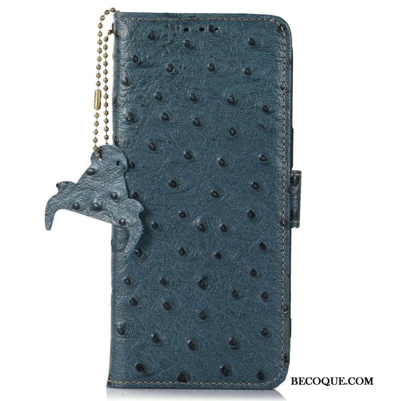 Kuoret iPhone 17 Pro Max Rfid Strutsi-teksturoitu Nahka