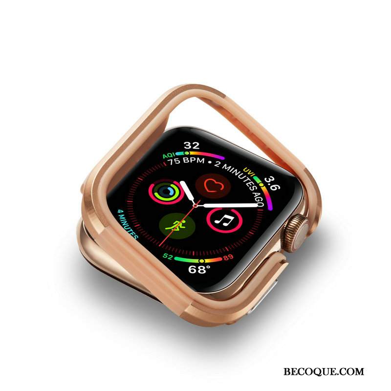 Kuori Apple Watch Series 4 Metalli Kehys Kulta, Kotelo Apple Watch Series 4 Suojaus Murtumaton