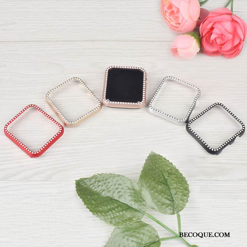 Kuori Apple Watch Series 4 Suojaus Trendi Lisävarusteet, Kotelo Apple Watch Series 4 Rhinestone Inlay Murtumaton Punainen