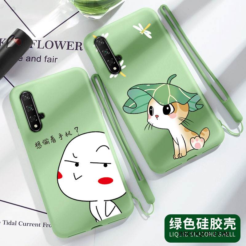 Kuori Honor 20 Laukut Puhelimen Kuoret Vihreä, Kotelo Honor 20 Sarjakuva Persoonallisuus Kevyt