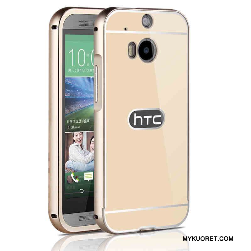 Kuori Htc One M8 Metalli Kehys Kalvo, Kotelo Htc One M8 Suojaus Puhelimen Kuoret Karkaisu