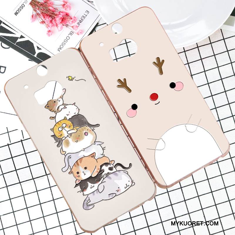 Kuori Htc One M8 Sarjakuva Suuntaus Valkoinen, Kotelo Htc One M8 Suojaus Murtumaton Puhelimen Kuoret