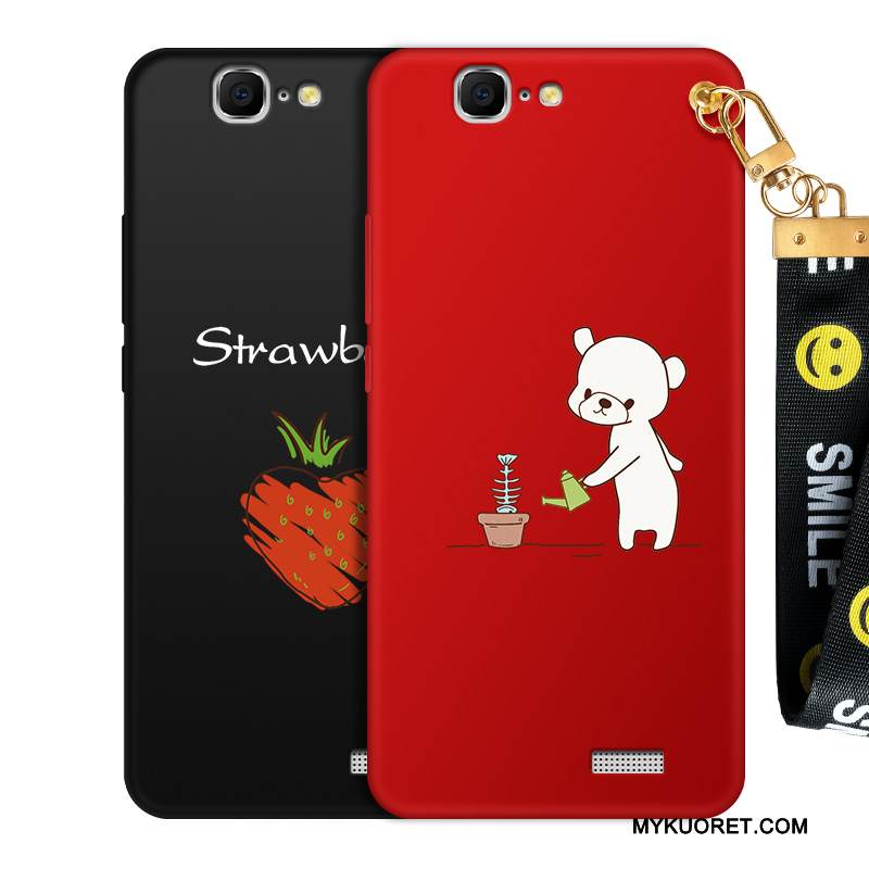 Kuori Huawei Ascend G7 Laukut Punainen Persoonallisuus, Kotelo Huawei Ascend G7 Silikoni Musta Puhelimen Kuoret