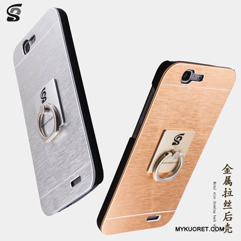 Kuori Huawei Ascend G7 Metalli Kova Pesty Suede, Kotelo Huawei Ascend G7 Suojaus Murtumaton Kulta