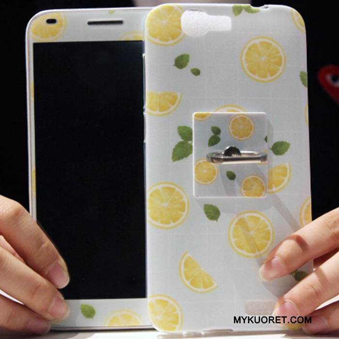 Kuori Huawei Ascend G7 Pehmeä Neste Murtumaton Puhelimen Kuoret, Kotelo Huawei Ascend G7 Suojaus Keltainen