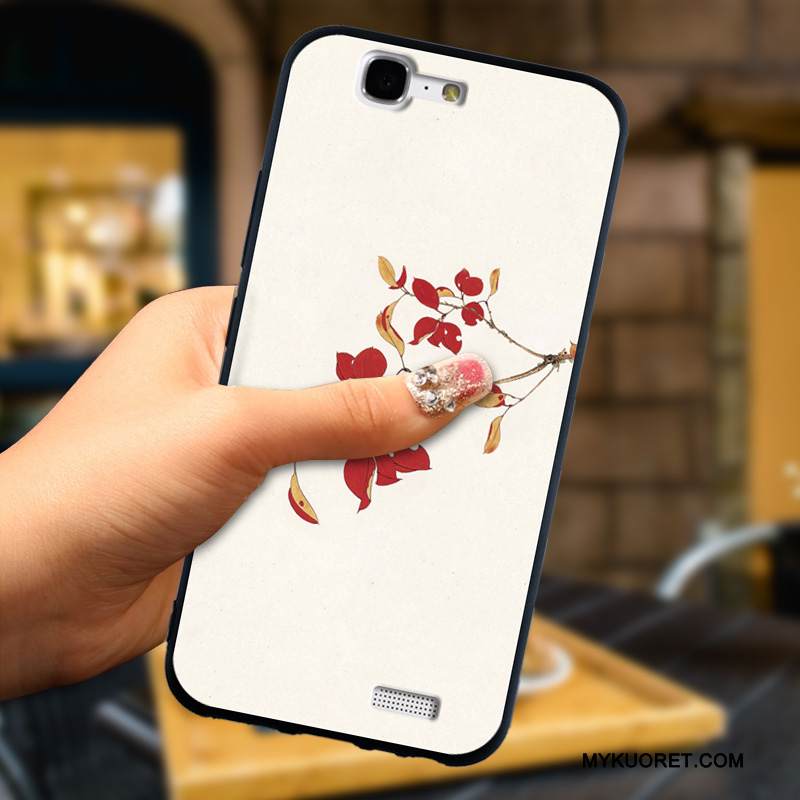 Kuori Huawei Ascend G7 Silikoni Rengas Niitti, Kotelo Huawei Ascend G7 Suojaus Puhelimen Kuoret Kalvo