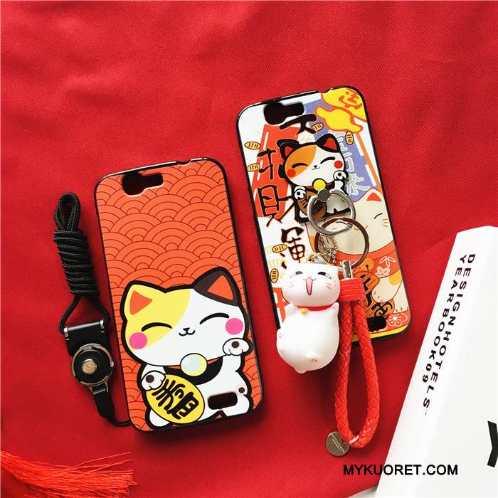 Kuori Huawei Ascend G7 Silikoni Rikkaus Punainen, Kotelo Huawei Ascend G7 Pehmeä Neste Trendi Murtumaton