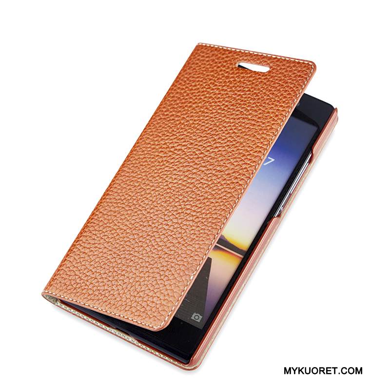 Kuori Huawei Ascend Mate 7 Nahka Persoonallisuus Puhelimen Kuoret, Kotelo Huawei Ascend Mate 7 Suojaus Keltainen Murtumaton