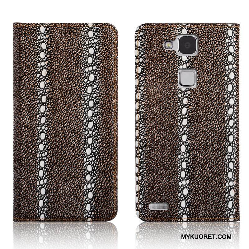 Kuori Huawei Ascend Mate 7 Nahka Puhelimen Kuoret Murtumaton, Kotelo Huawei Ascend Mate 7 Suojaus