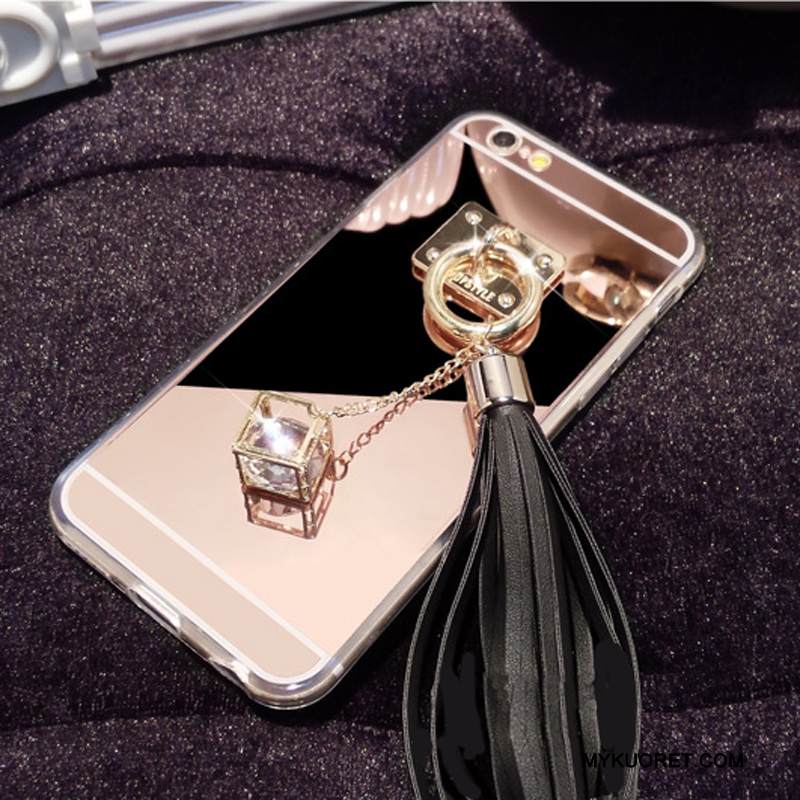 Kuori Huawei Ascend Mate 7 Strassi Trendi Kulta, Kotelo Huawei Ascend Mate 7 Silikoni Fringed Murtumaton