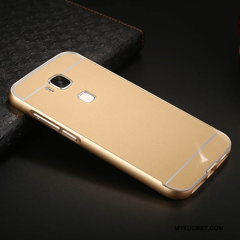 Kuori Huawei G7 Plus Metalli Kulta Kova, Kotelo Huawei G7 Plus Suojaus Murtumaton Puhelimen Kuoret