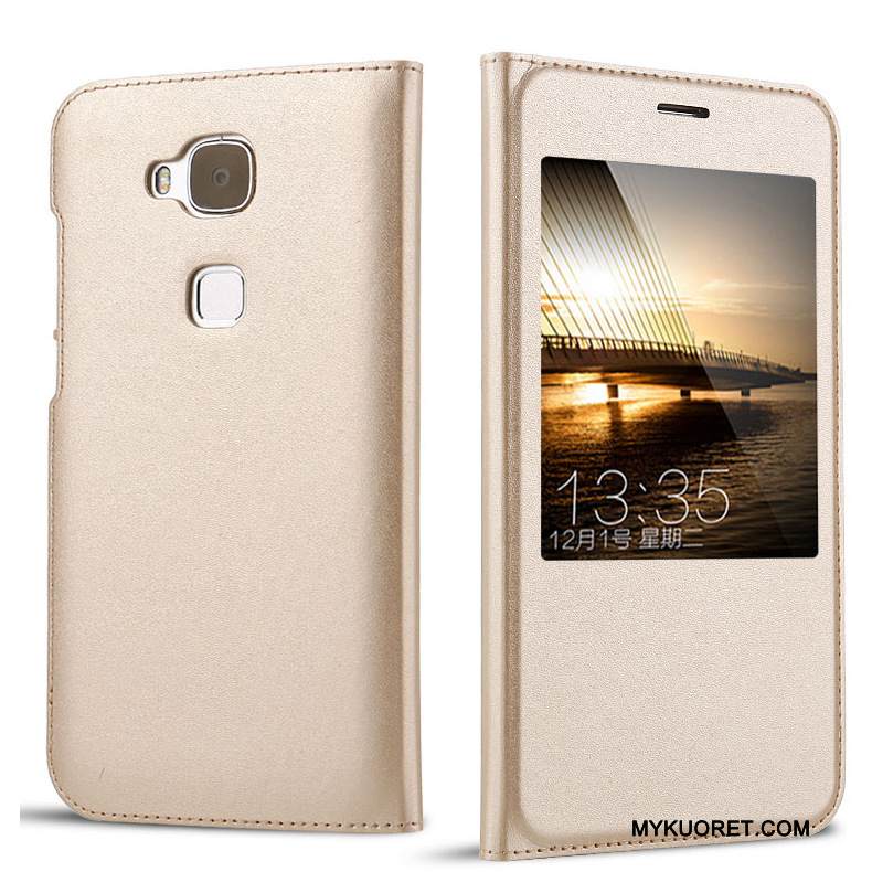 Kuori Huawei G7 Plus Nahka Kulta Puhelimen Kuoret, Kotelo Huawei G7 Plus Suojaus