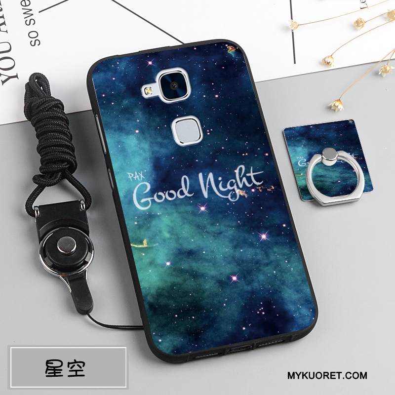 Kuori Huawei G7 Plus Pehmeä Neste Murtumaton Tummansininen, Kotelo Huawei G7 Plus Suojaus Puhelimen Kuoret Ripustettavat Koristeet