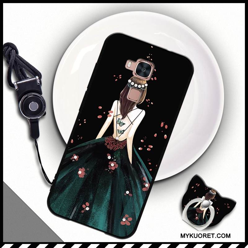 Kuori Huawei G7 Plus Pehmeä Neste Puhelimen Kuoret Musta, Kotelo Huawei G7 Plus Silikoni Trendi