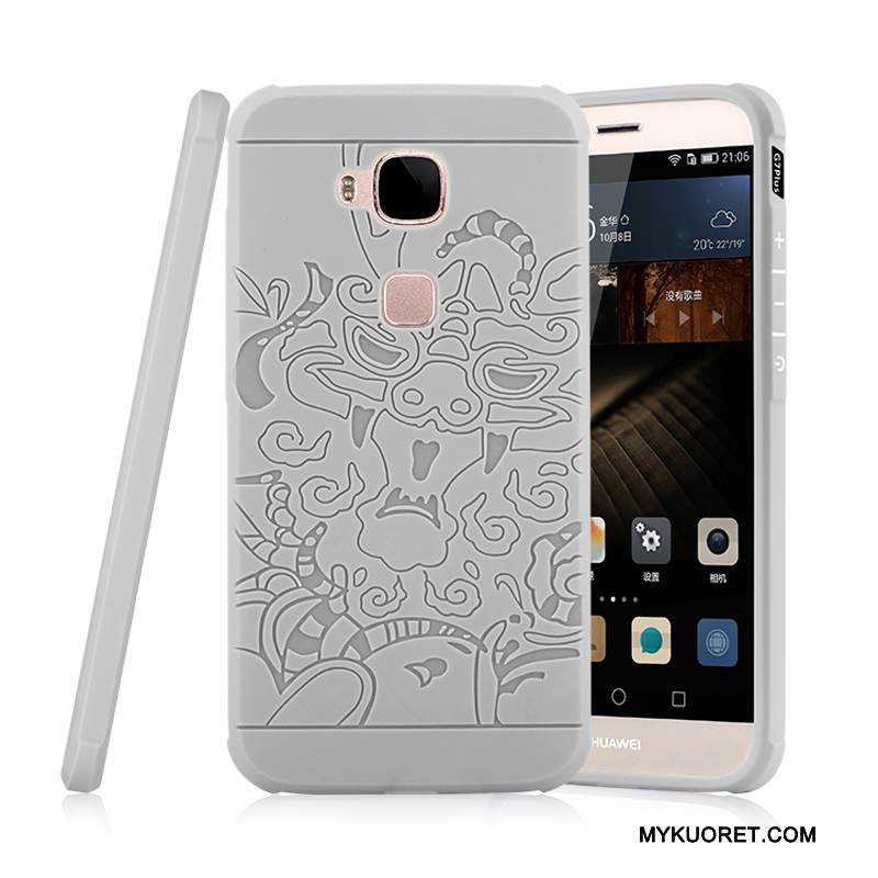Kuori Huawei G7 Plus Pehmeä Neste Vaalean Puhelimen Kuoret, Kotelo Huawei G7 Plus Silikoni Harmaa Murtumaton