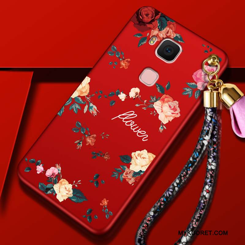 Kuori Huawei G7 Plus Silikoni Punainen Murtumaton, Kotelo Huawei G7 Plus Laukut Puhelimen Kuoret Trendi