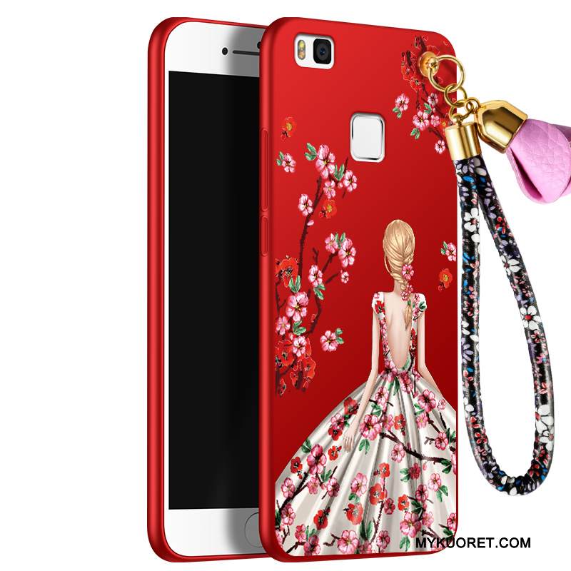 Kuori Huawei G9 Lite Laukut Murtumaton Nuoret, Kotelo Huawei G9 Lite Pehmeä Neste Punainen Puhelimen Kuoret