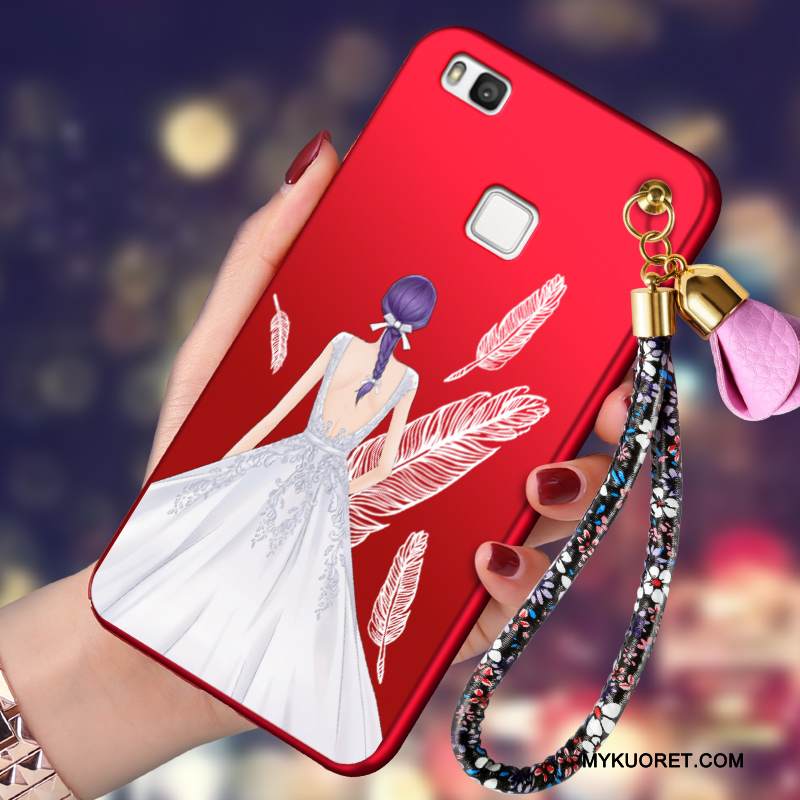 Kuori Huawei G9 Lite Laukut Trendi Murtumaton, Kotelo Huawei G9 Lite Pehmeä Neste Punainen Nuoret