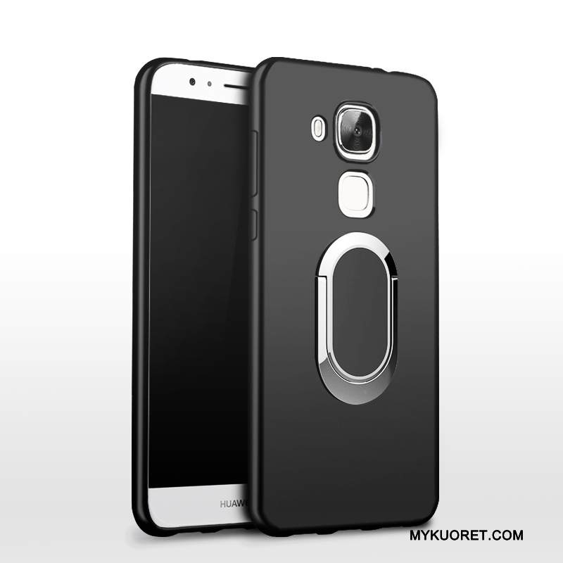 Kuori Huawei G9 Plus Laukut Murtumaton Puhelimen Kuoret, Kotelo Huawei G9 Plus Pehmeä Neste Musta Pesty Suede