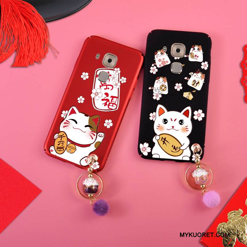 Kuori Huawei G9 Plus Laukut Pesty Suede Ripustettavat Koristeet, Kotelo Huawei G9 Plus Kissa Puhelimen Kuoret