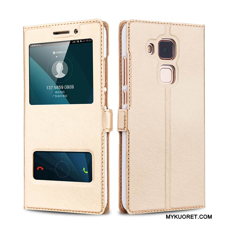 Kuori Huawei G9 Plus Nahka Kulta Puhelimen Kuoret, Kotelo Huawei G9 Plus Kuoret