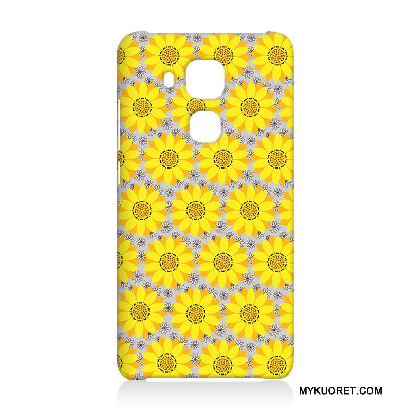 Kuori Huawei G9 Plus Pehmeä Neste Kova Murtumaton, Kotelo Huawei G9 Plus Silikoni Keltainen Puhelimen Kuoret