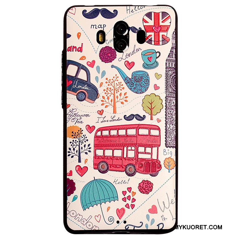 Kuori Huawei Mate 10 Laukut Persoonallisuus Murtumaton, Kotelo Huawei Mate 10 Kohokuviointi Puhelimen Kuoret Pesty Suede