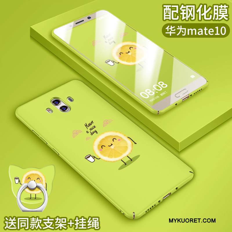 Kuori Huawei Mate 10 Laukut Persoonallisuus Murtumaton, Kotelo Huawei Mate 10 Sarjakuva Vihreä Ihana