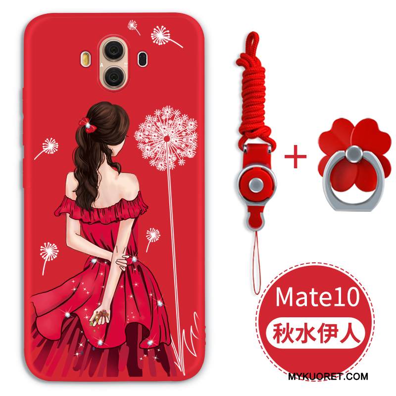 Kuori Huawei Mate 10 Laukut Trendi Punainen, Kotelo Huawei Mate 10 Silikoni Murtumaton Puhelimen Kuoret
