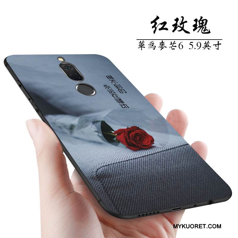 Kuori Huawei Mate 10 Lite Laukut Pesty Suede Harmaa, Kotelo Huawei Mate 10 Lite Luova Puhelimen Kuoret Persoonallisuus