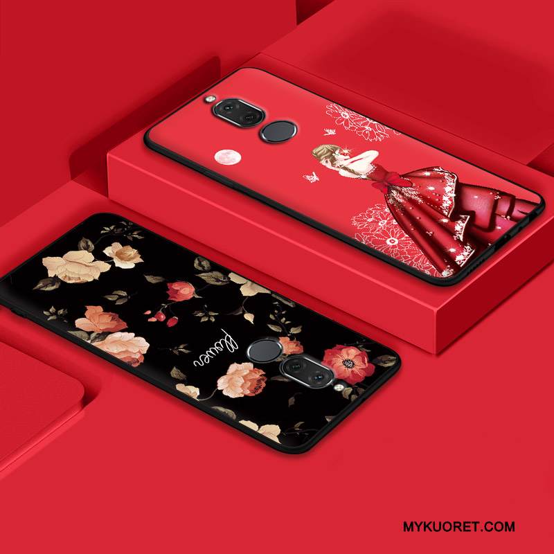 Kuori Huawei Mate 10 Lite Pehmeä Neste Punainen Puhelimen Kuoret, Kotelo Huawei Mate 10 Lite Suojaus Persoonallisuus Trendi