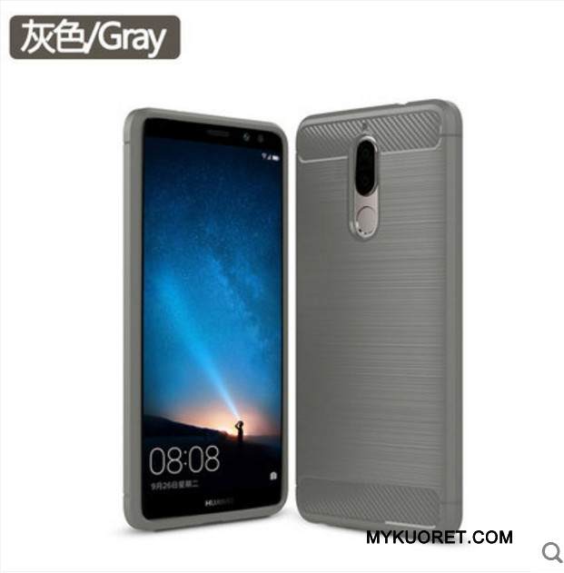Kuori Huawei Mate 10 Lite Silikoni Puhelimen Kuoret Nuoret, Kotelo Huawei Mate 10 Lite Pehmeä Neste Murtumaton Harmaa