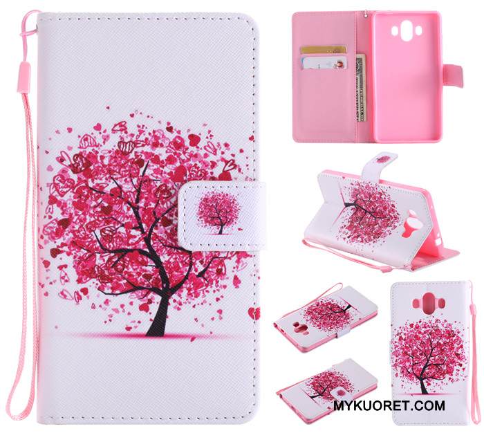 Kuori Huawei Mate 10 Nahka Murtumaton Puhelimen Kuoret, Kotelo Huawei Mate 10 Sarjakuva Punainen